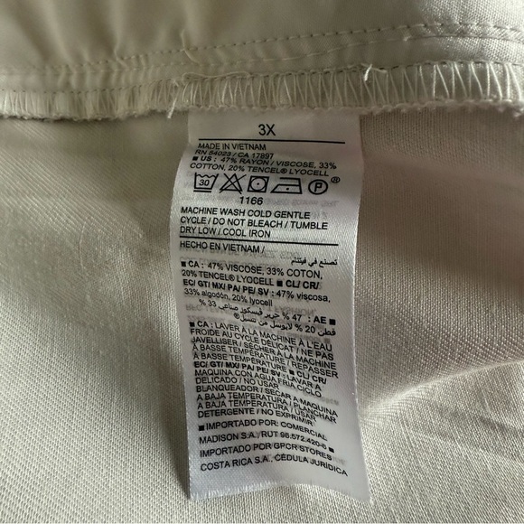 Old Navy Extra High-Waisted Taylor Cargo Pants Light Gray Tan Staight 3X NWT - Picture 10 of 12